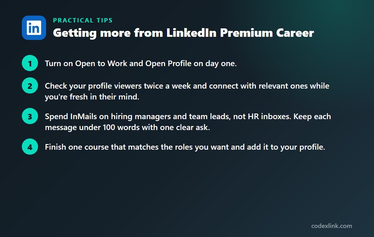 4 practical tips for getting more from LinkedIn Premium Career