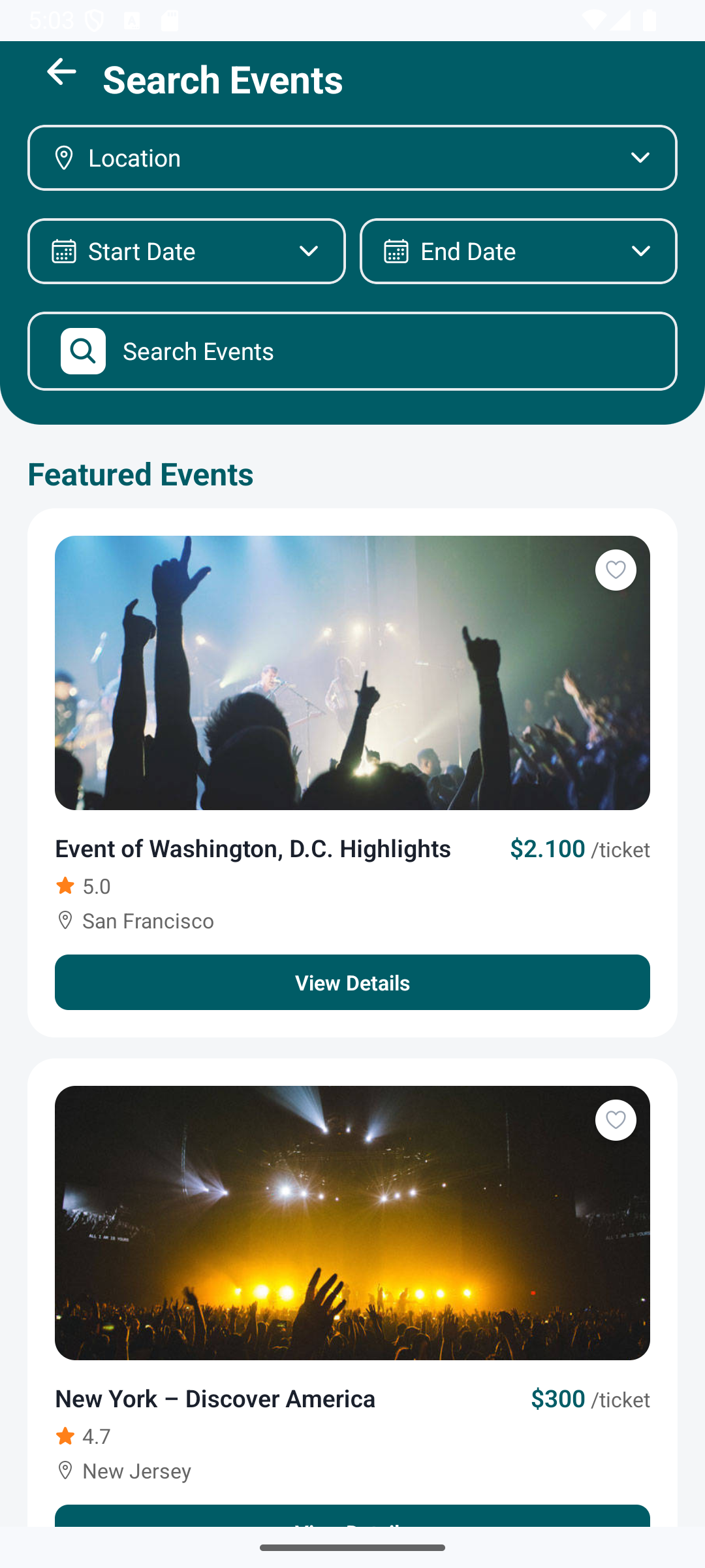 Event Search